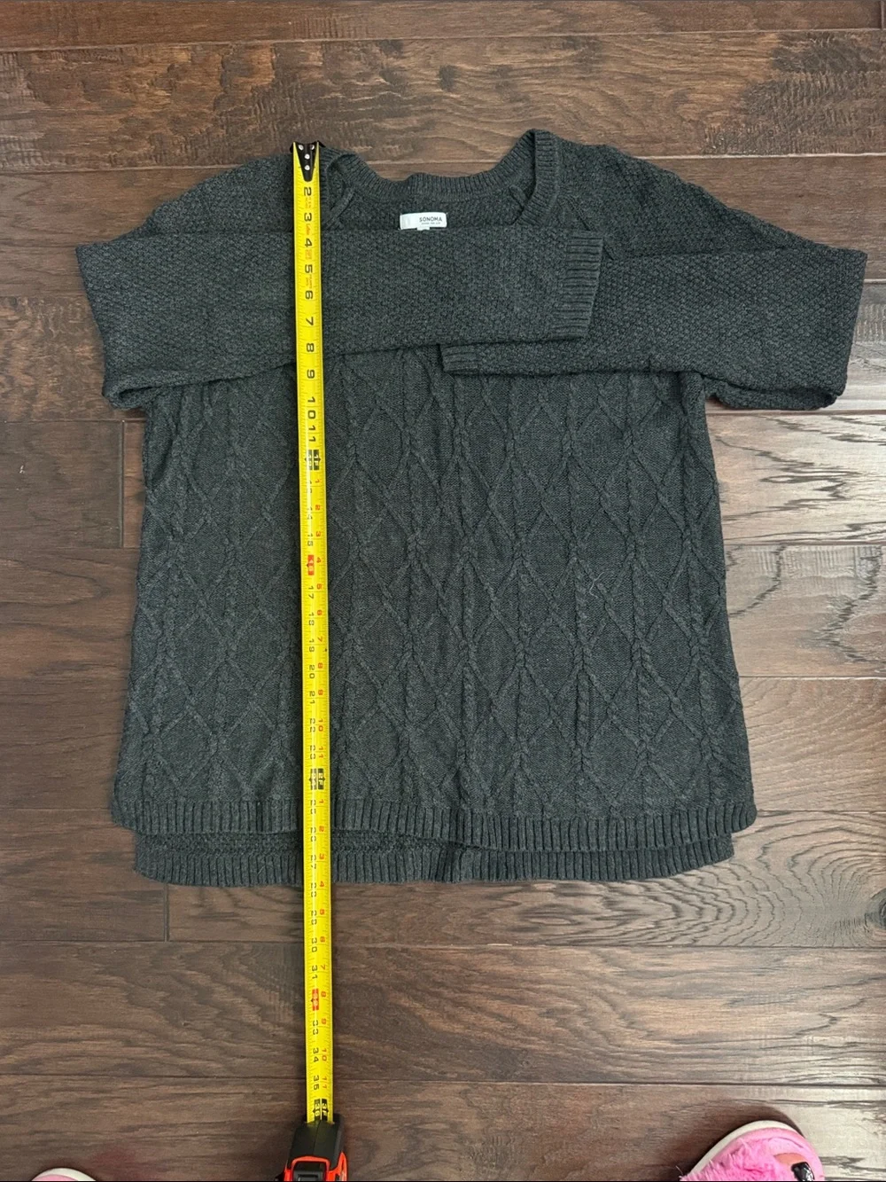 Sonoma Charcoal Cable V-Neck Sweater - Picture 5 of 7